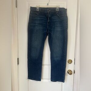 Men's Dark Blue Straight-Leg Jeans